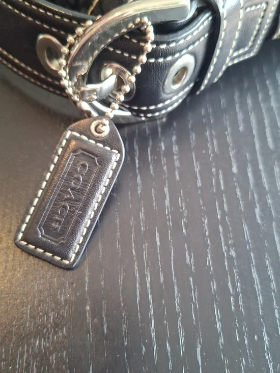 Coach Signature Soho Vintage black monogram shoulder bag in canvas and leather - Picture 15 of 15